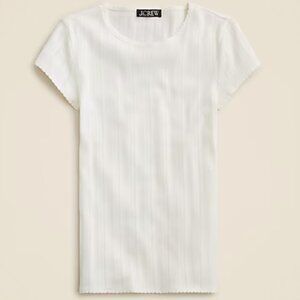 J.CREW Pointelle short-sleeve T-shirt